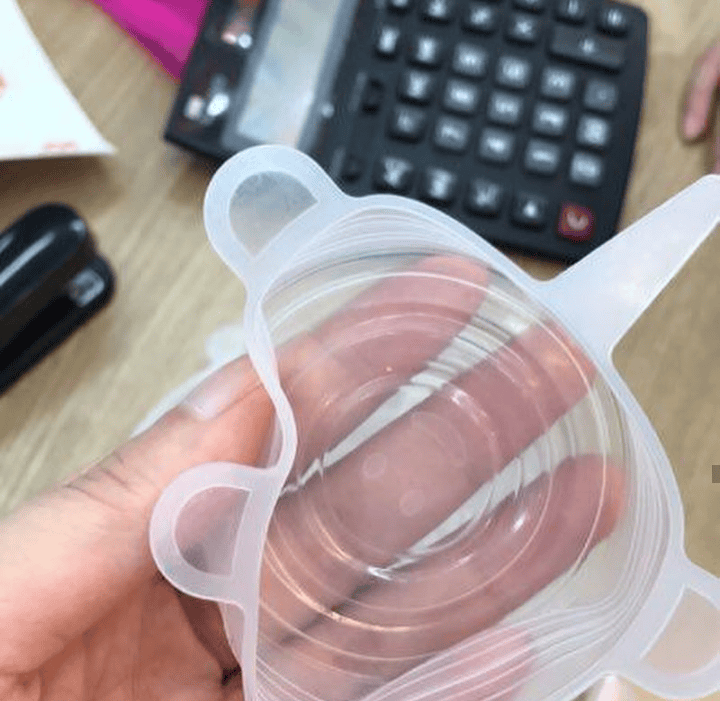 Set Of 6 Round Silicone Stretch Lids, Transparent Silicone Food Sealing Cover, Reusable Durable Food Storage Covers for Bowls, Cups, Cans Set Of 6 Round Silicone Stretch Lids, Transparent Silicone Food Sealing Cover, Reusable Durable Food Storage Covers for Bowls, Cups, Cans